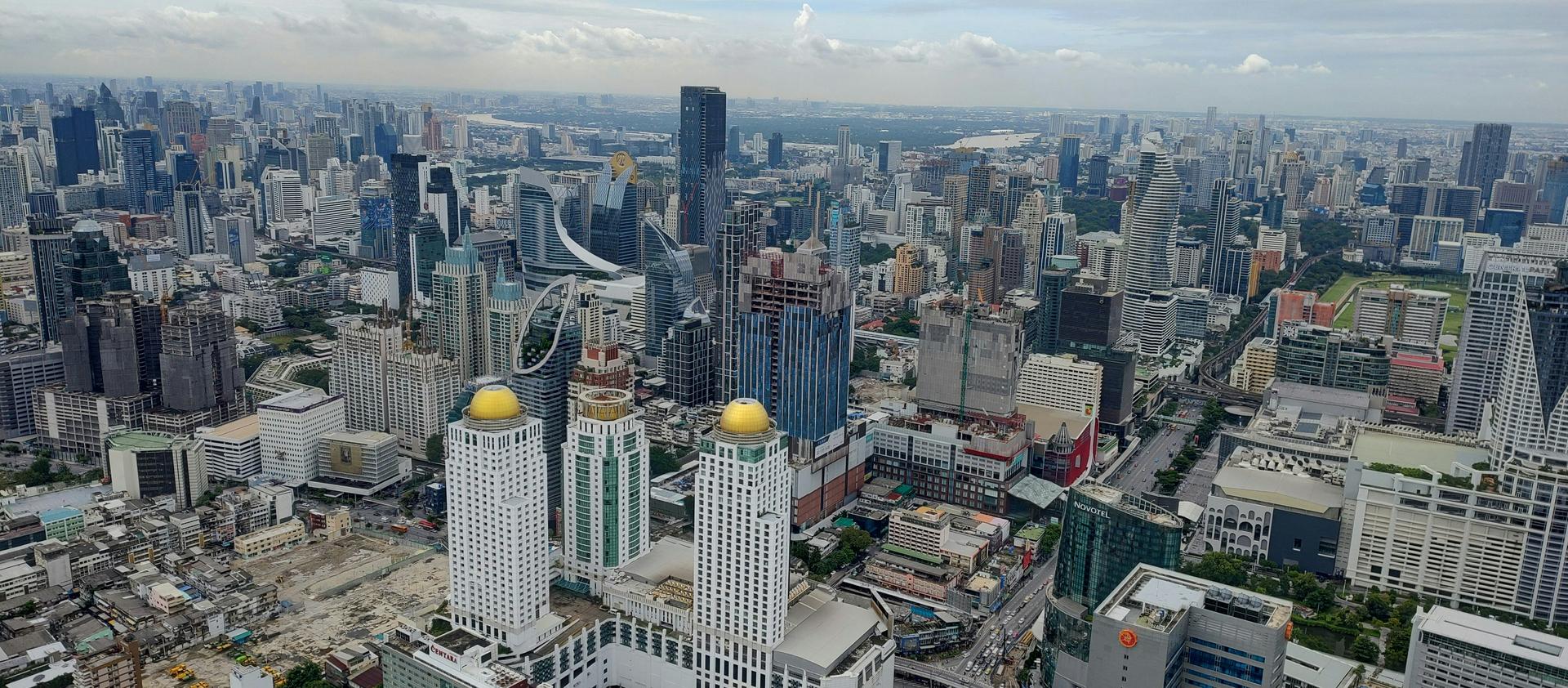 Aerial view of Bangkok skyline