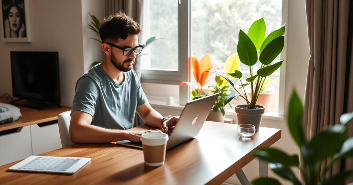 Digital nomad working from Chiang Mai apartment rental in Thailand