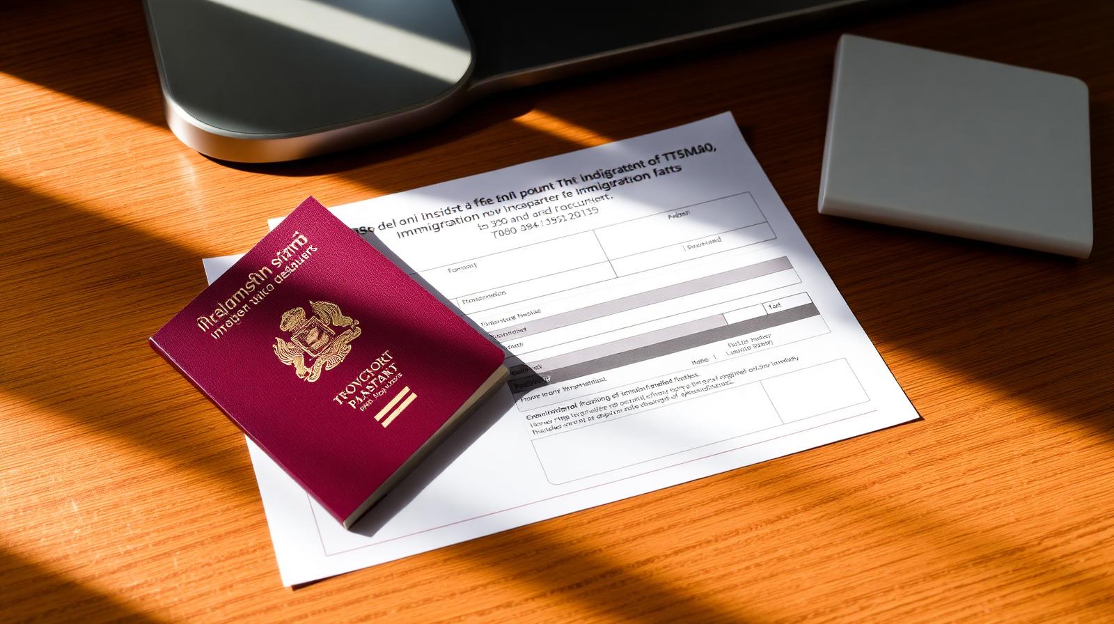 Passport and immigration documents for TM30 landlord notification in Thailand